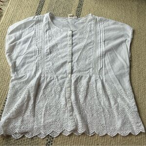Joie Boho Eyelet Cotton Top
